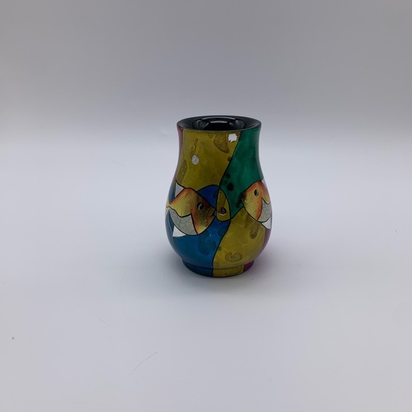 Vintage Ceramic Vietnamese Lacquerware Vase - Picture 1 of 10